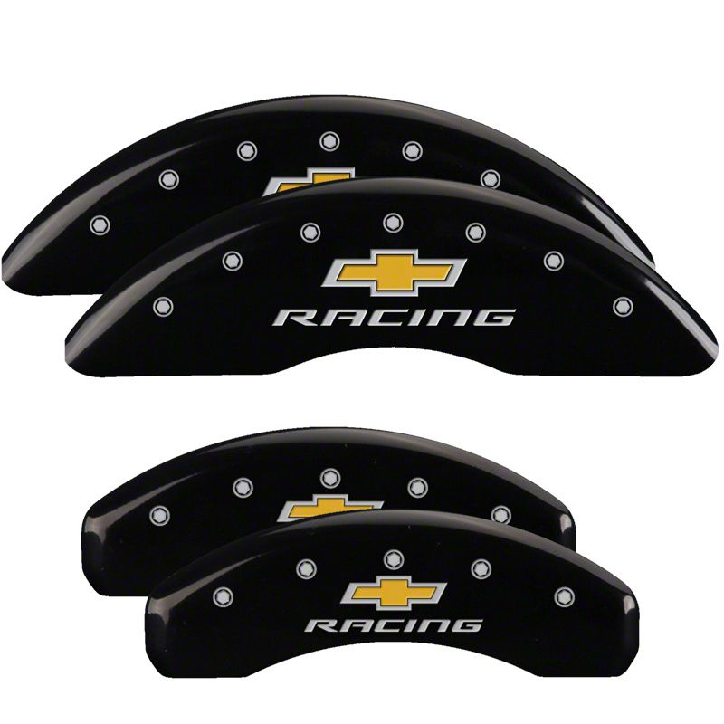 Mgp Camaro Black Caliper Covers With Chevy Racing Logo Front And Rear