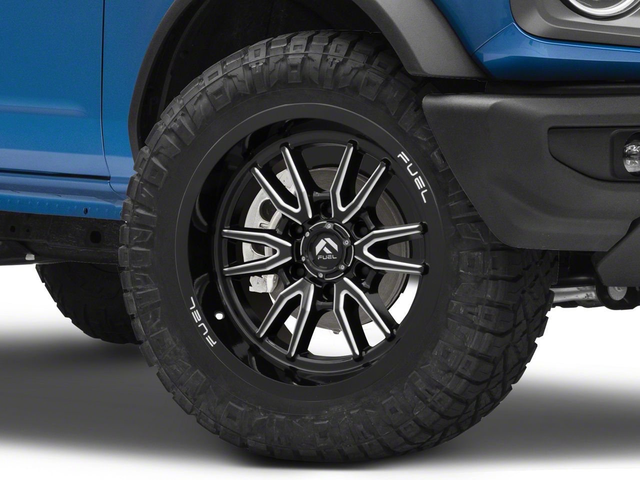 Fuel Wheels Bronco Clash Gloss Black Milled 6 Lug Wheel 20x10 18mm