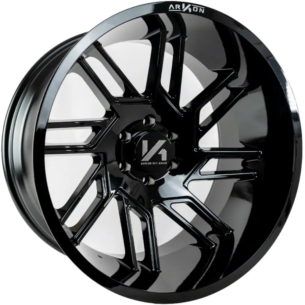 Arkon Off Road Silverado 3500 DaVinci Gloss Black Milled 8 Lug 4 Wheel