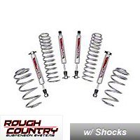 Rough Country 2.5in. Suspension Lift Kit With Shocks (03-06 Wrangler TJ 4 Cylinder) - Rough Country PERF654