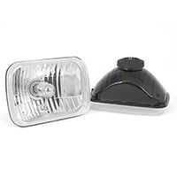 Rugged Ridge 200MM Rectangular Crystal H2 Conversion Headlight - Pair w/ Bulbs (87-95 Wrangler YJ) - Rugged Ridge 12402.82