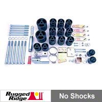 Rugged Ridge 3 in. Body Lift Kit w/3 Piece Brackets  (97-06 Wrangler TJ w/5 or 6spd Transmission) - Rugged Ridge 18303.11