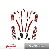 Rancho 4in. Short Arm Lift Kit, Red (07-09 Wrangler JK) - Rancho RS6517