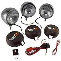 Rugged Ridge 3 HID Offroad Fog Lights, Stainless Steel, 5 in. Round (Universal Application) - Rugged Ridge 15206.62