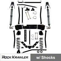 Rock Krawler 5.5 In. X Factor Plus Coil Over Long Arm, System (07-13 Wrangler JK 4 Door) - Rock Krawler RKJKCOMP55-4