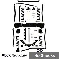 Rock Krawler 5.5 In. X Factor Plus Long Arm, System (07-13 Wrangler JK 4 Door) - Rock Krawler RKJK55XF+LA-4