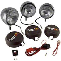 Rugged Ridge 3 HID Offroad Fog Lights, Stainless Steel, 6 in. Round (Universal Application) - Rugged Ridge 15206.61