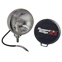 Rugged Ridge HID Offroad Fog Light, Stainless Steel, 6 in. Round (Universal Application) - Rugged Ridge 15206.01