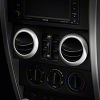 Rugged Ridge AC Vent Trim Cover, Brushed Silver (07-10 Wrangler JK) - Rugged Ridge 11151.1
