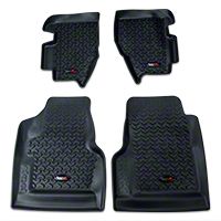 Rugged Ridge All Terrain Floor Liner Kit -1st & 2nd Row, Black (97-06 Wrangler TJ) - Rugged Ridge 12987.1
