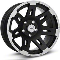Rugged Ridge Aluminum Wheel, 17x9, Satin Black Machined, 5x5 (07-13 Wrangler JK) - Rugged Ridge 15301.1