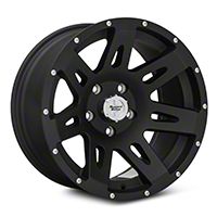 Rugged Ridge Aluminum Wheel, 17x9, Satin Black, 5x5 (07-13 Wrangler JK) - Rugged Ridge 15301.01