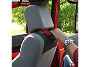 Rugged Ridge Back Of Front Seat Mount Grab Handle Pair - Red (07-13 Wrangler JK) - Rugged Ridge 13305.11