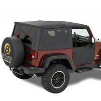 Bestop Supertop w/Tinted Windows, Black Diamond (07-13 Wrangler JK 2 Door) - Bestop 54716-35