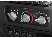 Rugged Ridge Billet Aluminum 3 Piece Climate Control Knob Set w/Red Indicators (97-06 Wrangler TJ) - Rugged Ridge 11420.04