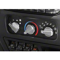 Rugged Ridge Billet Aluminum 3 Piece Climate Control Knob Set w/Blue Indicators(97-06 Wrangler TJ) - Rugged Ridge 11420.03