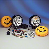 KC Hilites 2 Daylighter Lights, 100W, Long Range, Black, 6 in. Round (Universal Application) - KC Hilites 238