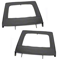 Rugged Ridge Black Rear Upper Soft Doors - Pair (07-13 Wrangler JK) - Rugged Ridge 13712.15