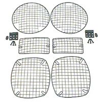 Rugged Ridge Black Stone Guard Set for Jeep Lights (97-06 Wrangler TJ) - Rugged Ridge 7695