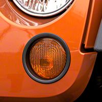 Rugged Ridge Black Turn Signal Lamp Trim (07-13 Wrangler JK) - Rugged Ridge 12419.26
