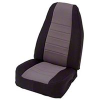 Smittybilt Custom Fit Neoprene Front Seat Covers, Black/Gray (91-95 Wrangler YJ) - Smittybilt 47222