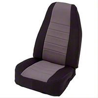 Smittybilt Custom Fit Neoprene Front Seat Covers, Black/Gray (03-06 Wrangler TJ) - Smittybilt 47522