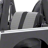 Smittybilt Custom Fit Neoprene Rear Seat Cover, Black/Gray (97-02 Wrangler TJ) - Smittybilt 47122