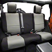 Rugged Ridge Neoprene Rear Seat Cover, Black/Grey (07-13 Wrangler JK 4 Door) - Rugged Ridge 13264.09