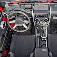 Rugged Ridge Brushed Silver Interior Trim Accent Kit (07-10 Wrangler JK 2 Door w/Manual Transmission, Manual Windows) - Rugged Ridge 11151.92