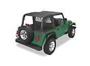 Pavement Ends Cargo Cover, Black Denim (97-02 Wrangler TJ w/Factory Hardware) - Pavement Ends 41825-15