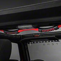 Rugged Ridge Center Mount Red Dual Grab Bar Handle (07-13 Wrangler JK) - Rugged Ridge 13305.13
