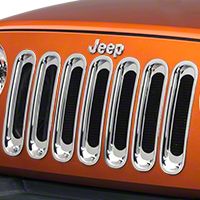 Rugged Ridge Chrome Grille Inserts (07-13 Wrangler JK) - Rugged Ridge 11306.2