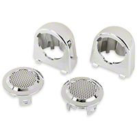 Rugged Ridge 2 Chrome Tweeter Speaker Grilles (07-10 Wrangler JK) - Rugged Ridge 11156.11