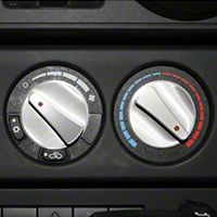 Rugged Ridge Climate Control Knob Set, Billet Style Aluminum w/ Red Indicators, 3 Piece (07-10 Wrangler JK) - Rugged Ridge 11420.06