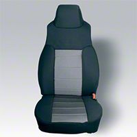 Rugged Ridge Custom Fabric Front Seat Covers Pair Gray/Black (97-02 Wrangler TJ) - Rugged Ridge 13240.09