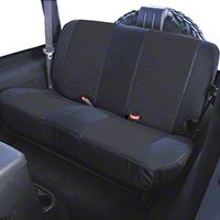 Rugged Ridge Custom Fabric Rear Seat Cover - Black (87-95 Wrangler YJ) - Rugged Ridge 13280.01