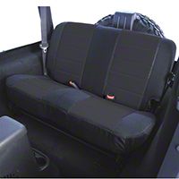 Rugged Ridge Custom Fabric Rear Seat Cover - Black (03-06 Wrangler TJ) - Rugged Ridge 13282.01