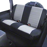 Rugged Ridge Custom Fabric Rear Seat Cover - Gray/Black (87-95 Wrangler YJ) - Rugged Ridge 13280.09