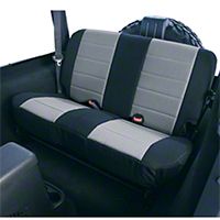 Rugged Ridge Custom Fabric Rear Seat Cover - Gray/Black (97-02 Wrangler TJ) - Rugged Ridge 13281.09