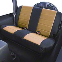 Rugged Ridge Custom Fabric Rear Seat Cover - Tan/Black (87-95 Wrangler YJ) - Rugged Ridge 13280.04