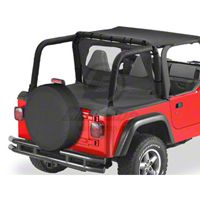 Bestop Duster Deck Cover, Black Denim (97-02 Wrangler TJ w/Soft Top) - Bestop 90019-15
