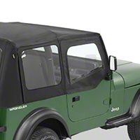 Bestop Fabric Replacement Door Skins - Pair, Black Denim (88-95 Wrangler YJ) - Bestop 53120-15