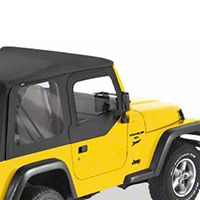 Bestop Fabric Replacement Upper Door Skins, Black Denim (97-06 Wrangler TJ) - Bestop 53121-15