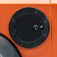 Rugged Ridge Fuel Cover Locking, Black Stainless Steel (07-13 Wrangler JK) - Rugged Ridge 11229.03