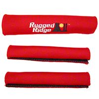 Rugged Ridge Grab Handle Cover Kit, Red (87-95 Wrangler YJ) - Rugged Ridge 13305.51