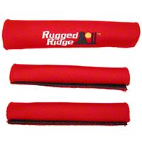 Rugged Ridge Grab Handle Cover Kit, Red (97-06 Wrangler TJ) - Rugged Ridge 13305.53