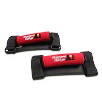 Rugged Ridge Grab Handle Pair Neoprene Rear Cover, Red (07-10 Wrangler JK) - Rugged Ridge 13305.31