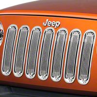 Rugged Ridge Grille Insert Kit, Billet Polished Aluminum (07-13 Wrangler JK) - Rugged Ridge 11401.2