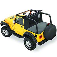 Bestop Black Denim Halftop (97-02 Wrangler TJ w/ Factory Soft Top) - Bestop 53809-15
