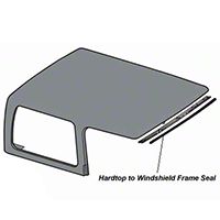 Omix-ADA Hardtop to Windshield Frame Seal (87-95 Wrangler YJ) - Omix-ADA 12304.04